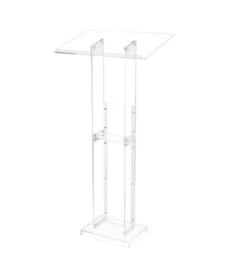 Podium Stand, 50" Acrylic Lectern, Portable Laptop Desk, for Classroom