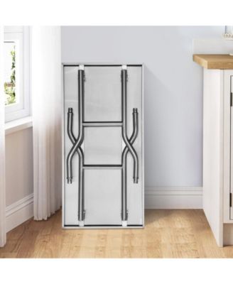 Folding Commercial Prep Table, 48 x 24 Inch, Stainless Steel, 300 lbs Capacity