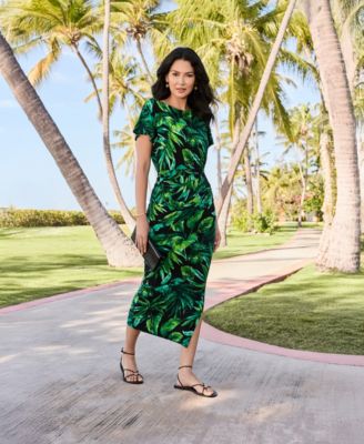 Women's Verdure Printed Round Neck Dress