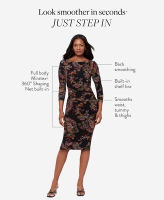 Women's Boat Neck 3/4-Length Sleeve Dress