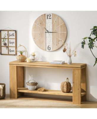 63" Boho Console Table - Rustic Farmhouse Sofa/Entry Table
