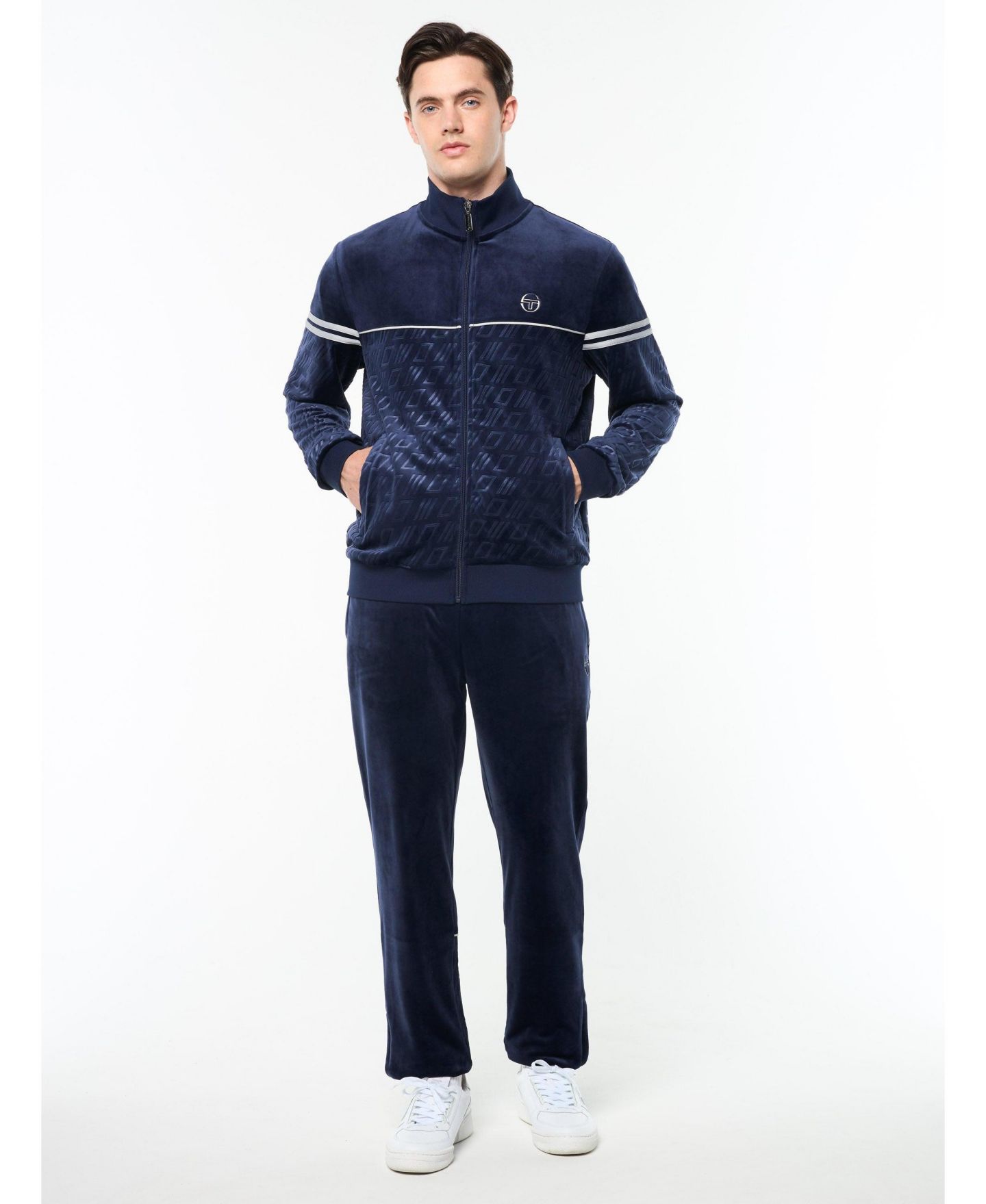 Мужская куртка Sergio Tacchini Bandiera Track, цвет: Синий, вариант 1 — фото 2