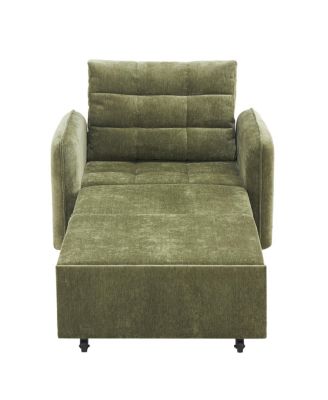 3-in-1 Sleeper Chair Bed, 80" Extra Long Pull Out Sofa with USB Charging & Storage