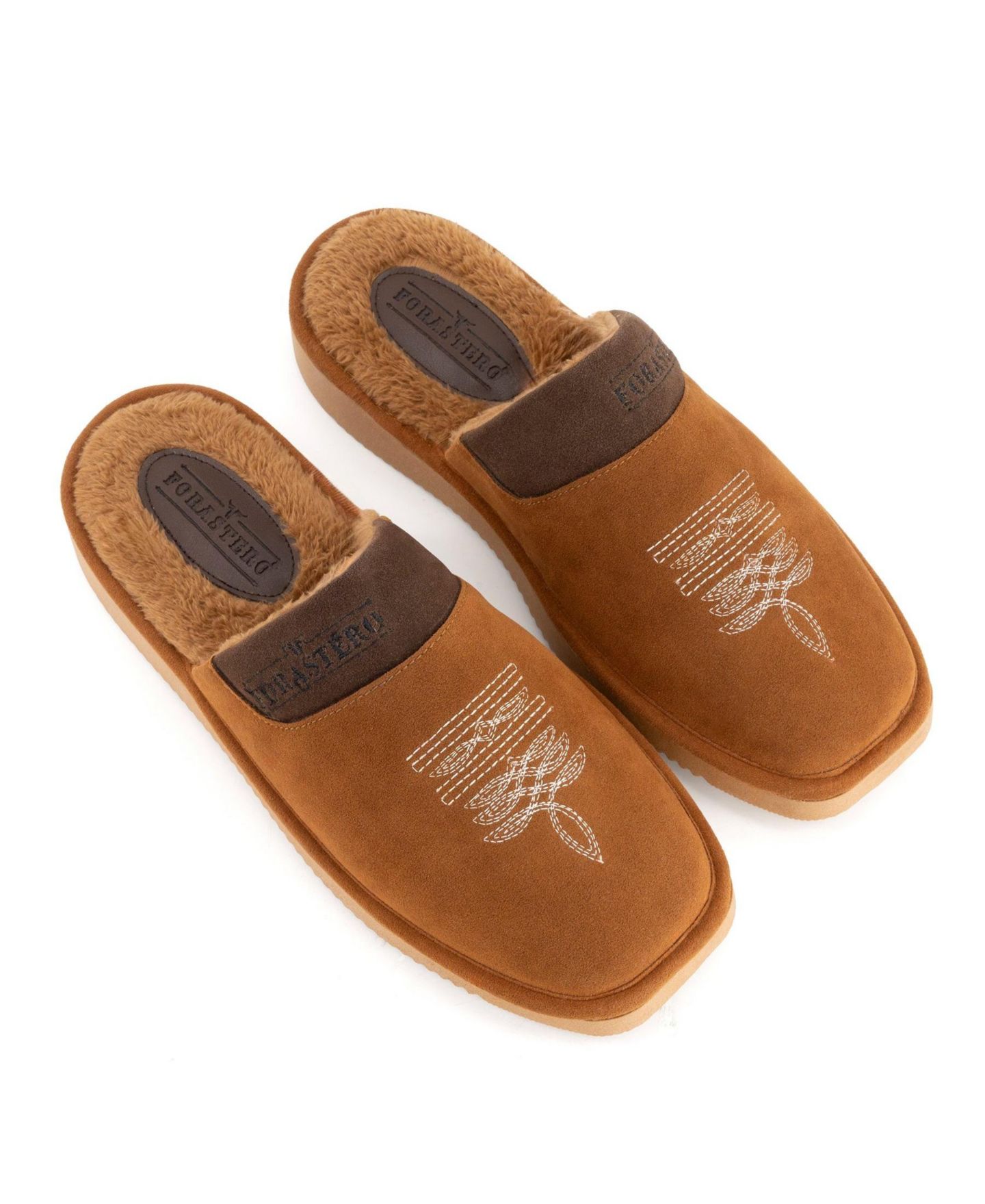 Мужские тапочки Forastero Suede Slippers, цвет: Коричневый — фото 3