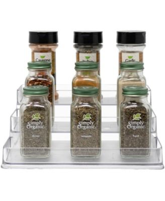 2 Pack 3-Tier Spice Rack Organizers - Clear Organizers for Pantry, Kitchen & More