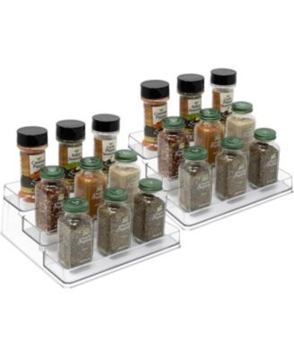 2 Pack 3-Tier Spice Rack Organizers - Clear Organizers for Pantry, Kitchen & More