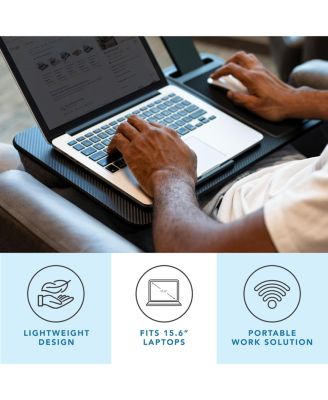 15.6" Home Office Lap Desk With Device Ledge Mouse Pad Phone Holder