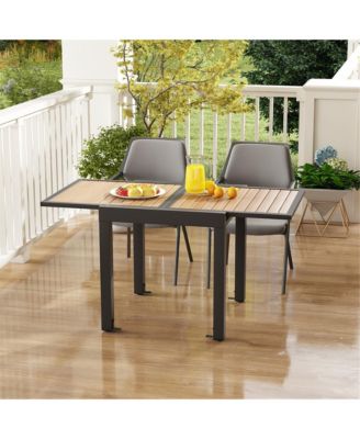 31.5''-63'' Extendable Patio Table L-shaped Brace Included for Fixation Outdoor