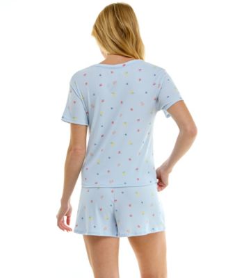 Women's Short-Sleeve T-Shirt and Pull-On Shorts, 2-Piece Set