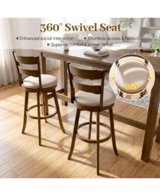 30.5 in Swivel Bar Height Stools Set of 2