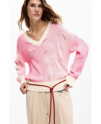 Women's Two-tone knitted sweater