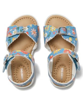 Little Girls Easy On Scalloped Sandals