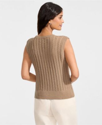 Women's Cotton Pointelle Shell Sweater