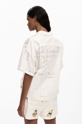 Women's Short-sleeve embroidered shirt