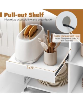 Kitchen Storage Cabinet with Drawer Pull Out Shelf and Doors