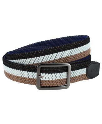 Big & Tall Matias Stripe Reversible Braided Casual Golf Belt