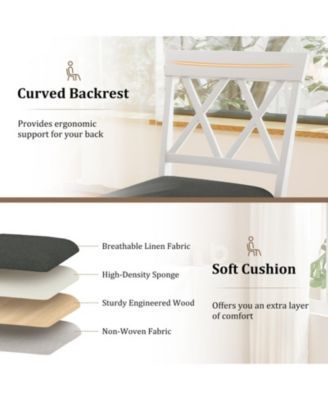 29 in Upholstered Counter Height Bar Stools Set of 2