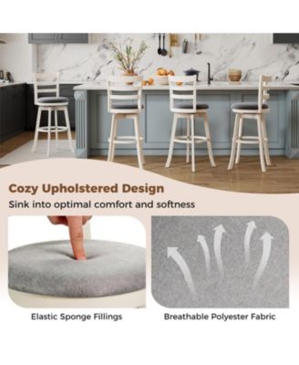 30.5 in Swivel Counter Height Bar Stools Set of 2