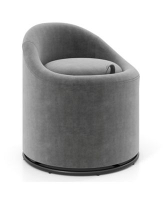 360-Degree Swivel Barrel Chair with Hidden Storage