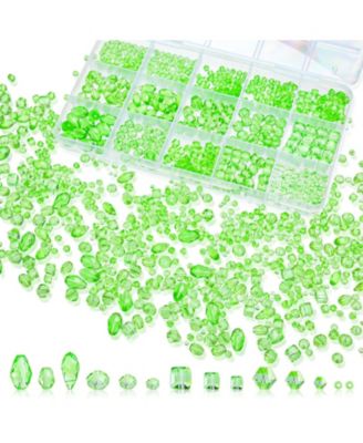 Gnuadz 1500 Crystal Glass Beads Diy Jewelry Making Kit Bracelet Necklace Earring Crafts 12 styles - Green 60$