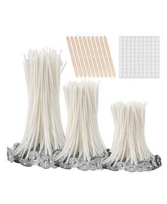 Pre Waxed Cotton Candle Wicks With Metal Sustainer Tabs For Pillar Making Diy 3.5in 6in 8in 300pcs