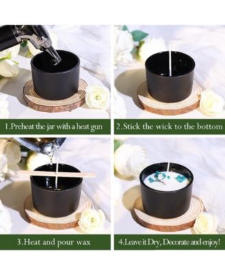 Glass Candle Jars with Airtight Lids 15 Pack