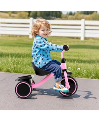 Kids Tricycle, Toddler Trike with Adjustable Seat and Storage Basket