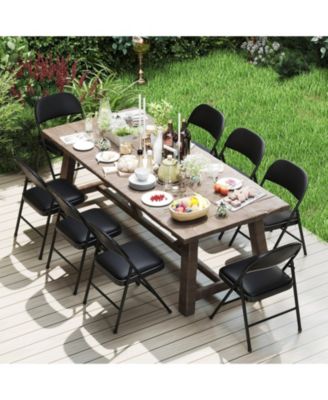 Padded Folding Chairs 2-Pack with Reinforced Metal Frame