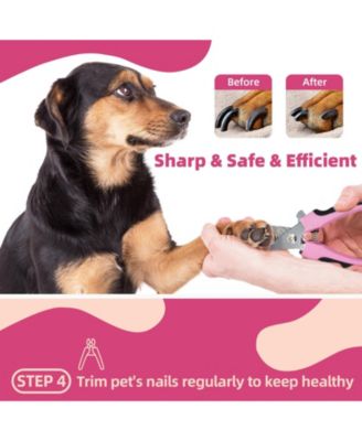 Dog Grooming Kit 7-Piece Deshedding Undercoat Rake Slicker Dematting Comb Clipper Bath Brush for Dogs Cats