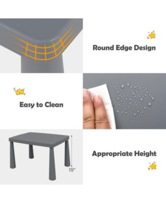 3 Pieces Multifunction Activity Kids Play Table and Chair Set