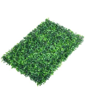 Boxwood Hedge Wall Panels Set of 12, 24" x 16", UV Protected for Garden