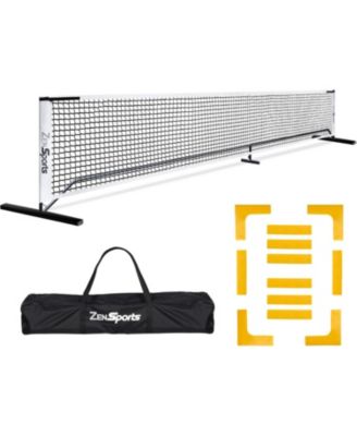 Portable Pickleball Net Set System with Metal Frame and 22FT Regulation Size Pickball Net with Carry Bag