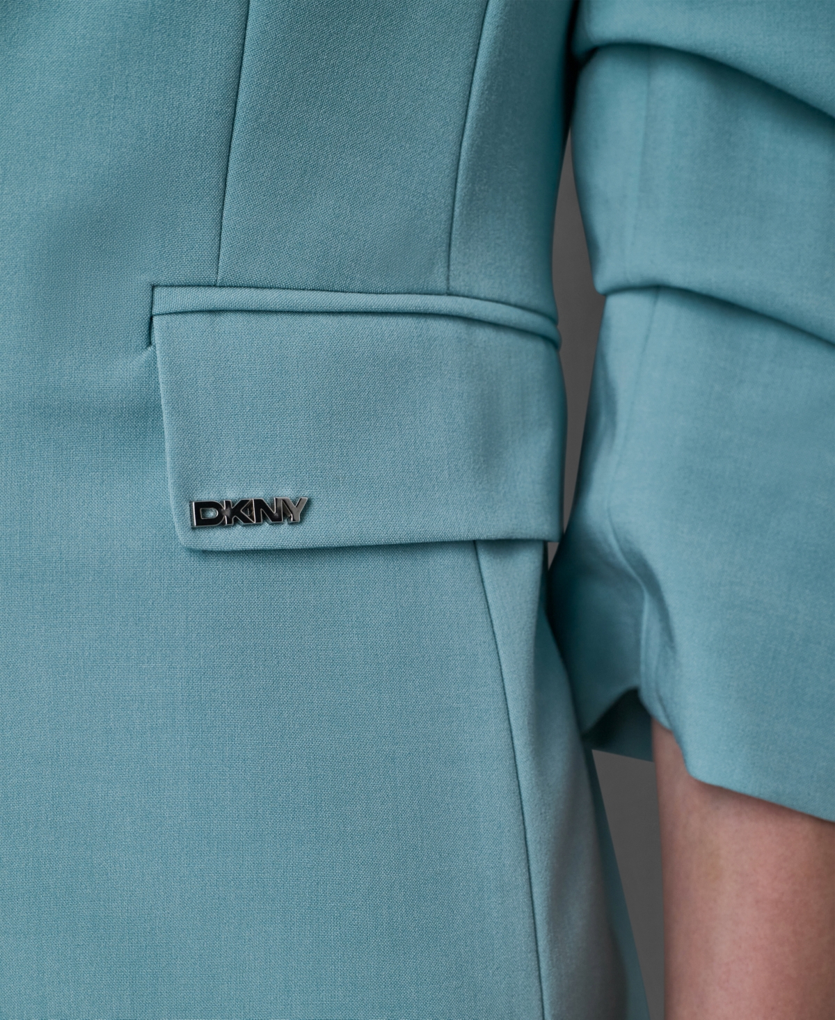 Dkny Women's Notch Collar Ruched-Sleeve Blazer