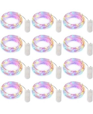 12 Pack LED Fairy Lights Battery Operated Waterproof Wire String Lights for DIY Wedding Party Decorations
