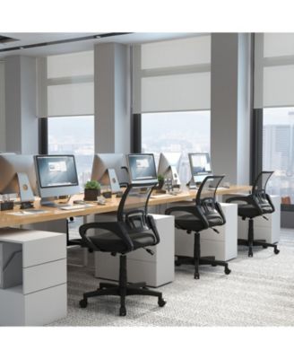 Mid Back Office Chair Mesh Ergonomic Lumbar Support