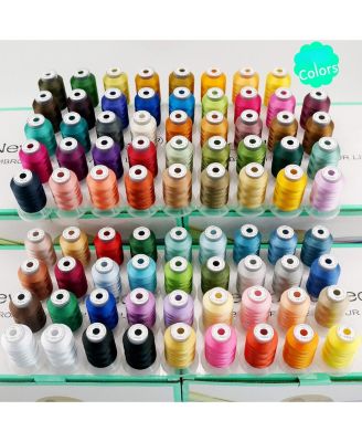 Polyester Embroidery Thread Kit 80 Spools 500m Machine Sewing Compatible Janome
