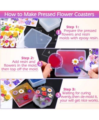 140 PCS Dried Pressed Flowers Leaves Bulk Herbs Kit Scrapbooking DIY Art Crafts Epoxy Molds Candle Soap Making Nails Decor