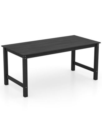 HDPE Outdoor Dining Table for 6 with Umbrella Hole