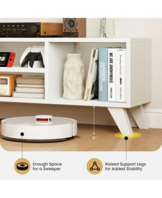 48 in Modern TV Console with 4 Open Storage Compartments