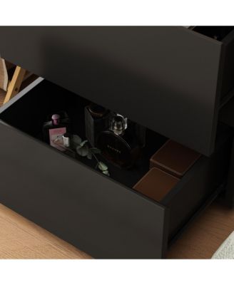 2-Drawer Nightstand, Bedside Table,Bedroom Dresser Chest