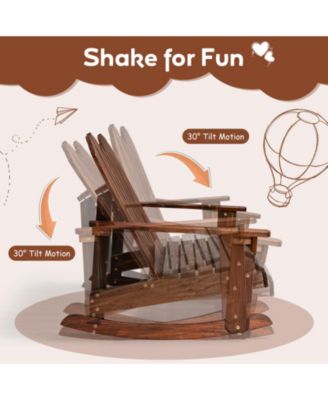 Fir Wood Outdoor Rocking Chair 2-Person with Slatted Seat