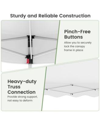 Foldable 10 x 10 ft Pop Up Canopy Tent with Wheeled Carry Bag