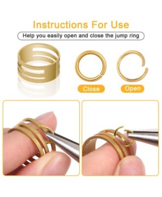 Jump Rings Jewelry Making Necklace Repair Pliers Open Ring Gold Silver