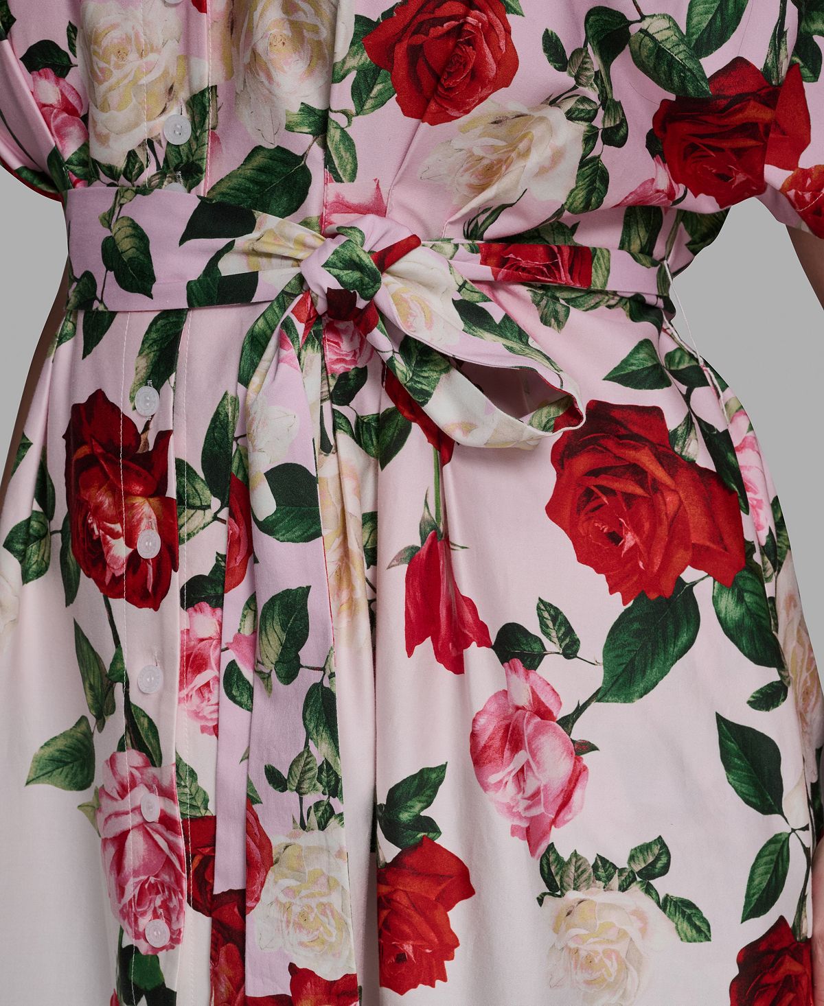 KARL LAGERFELD PARIS Women's Printed Collared Shirt Dress view 5 — MAYCSS fashion products