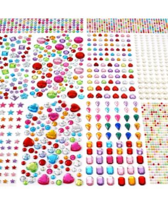 2774pcs Self Adhesive Rhinestone Stickers Jewels Heart Craft Supplies Bling Gems