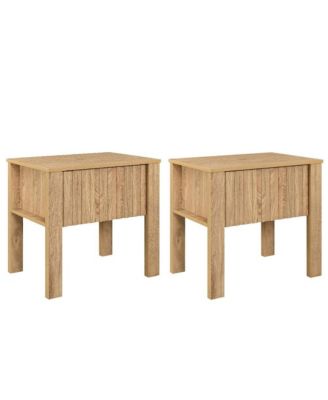 Thayer Wood 1-Drawer End Table in (Set of 2)