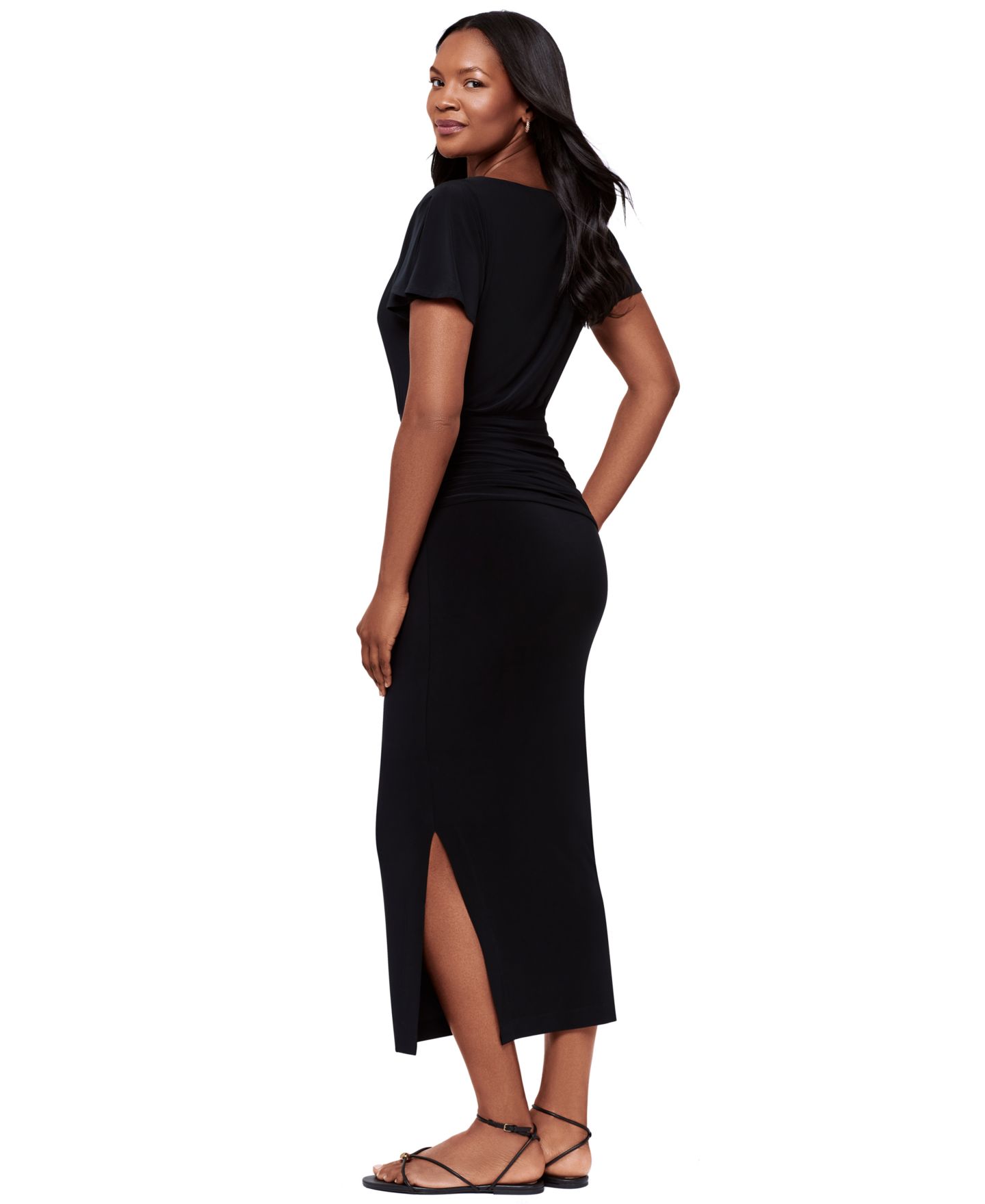 Женское платье Body by Miraclesuit Boat Neck Short-Sleeve Dress, цвет: Чёрный — фото 2