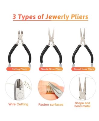 1810 PCS Jewelry Making Kit Pliers Wires Findings Chains Magnifier Storage Bag