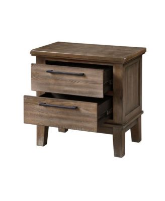Furniture Cagney Solid Wood 2-Drawer Nightstand in Vintage