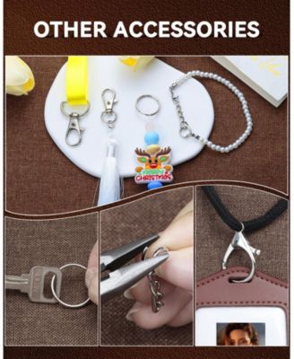 325PCS Keychain Making Kit Lobster Clasp Swivel Hook Jump rings Extender Chain